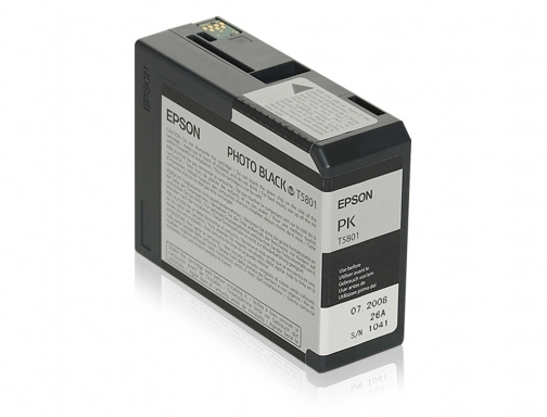 Inkjet Epson stylus pro3800 3880 negro photo (80ml) C13T580100, imagen 3 mini