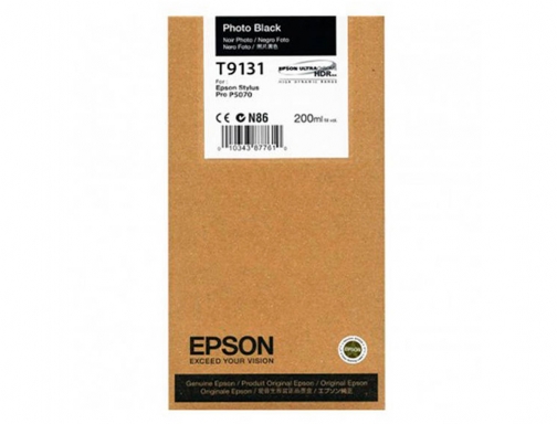 Inkjet Epson t9131 photo negro ink 200ml C13T913100, imagen 2 mini