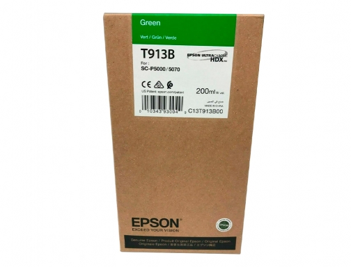 Inkjet Epson t913b green ink 200ml C13T913B00, imagen 2 mini