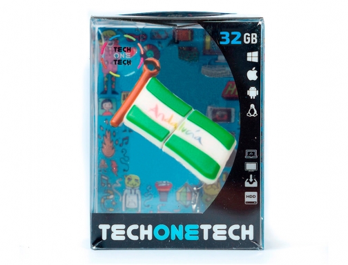 Memoria usb Tech on tech bandera andalucia 32 gb TEC511732, imagen 4 mini