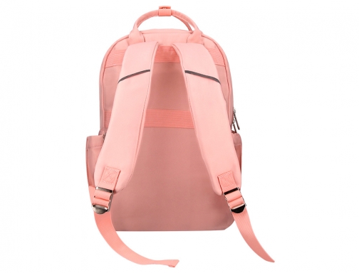 Mochila Antartik diseo casual con asa multibolsillo color rosa 410x120x290 mm TK81, imagen 4 mini