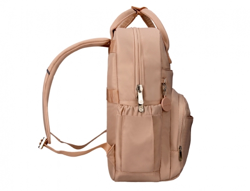 Mochila Antartik diseo casual con asa multibolsillo color beige 410x120x290 mm TK83, imagen 5 mini