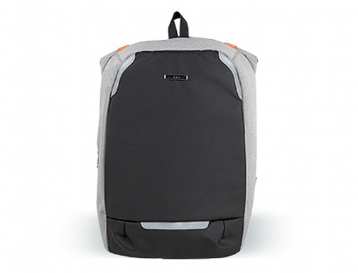 Mochila para portatil Qconnect 18 negra gris poliester impermeable 460x170x310 mm KF17990, imagen 2 mini