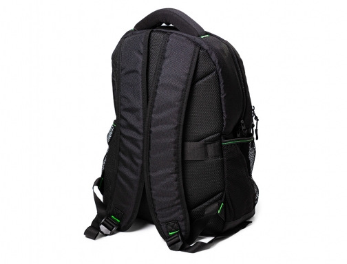 Mochila para portatil Qconnect 15,6 negra con asa 2 bolsillos exteriores 320x430x140 KF11394, imagen 2 mini