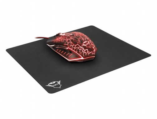 Pack alfombrilla + raton optico Trust gaming gxt783 izza mouse & pad 22736, imagen 2 mini