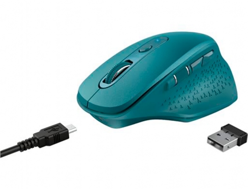 Raton Trust ozAA optico inalambrico 2400dpi 6 botones usb 2.0 azul 24034, imagen 3 mini