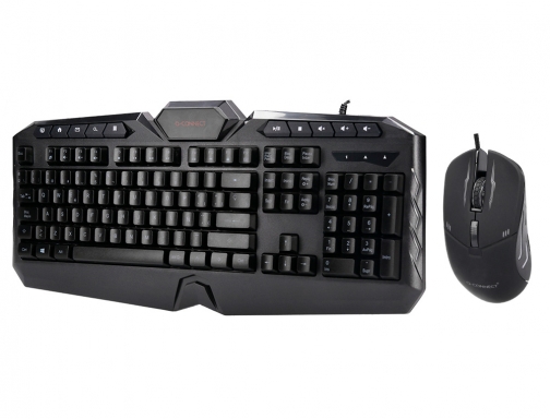 Set teclado y raton Q-connect gaming con cable e iluminacion led color KF10080, imagen 3 mini