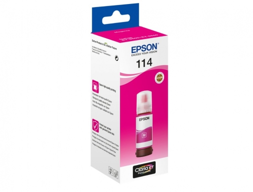 Tinta Epson t114 eco tank et8500 8550 magenta botella 70 ml C13T07B340, imagen 2 mini