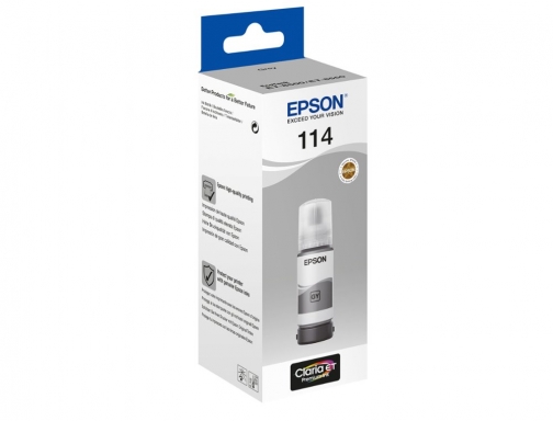 Tinta Epson t114 eco tank et8500 8550 gris botella 70 ml C13T07B540, imagen 2 mini