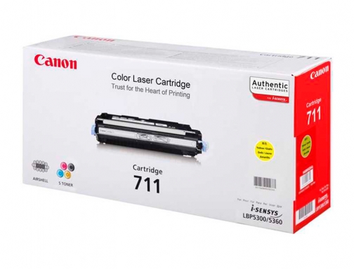 Toner Canon 711y LBP5300 LBP5360 amarillo 1657B002, imagen 2 mini