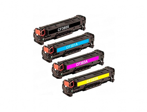 Toner compatible Clover HP Laserjet m251 multipack negro amarillo cian magenta CF210X CF211A CF213A CF212A, imagen 2 mini