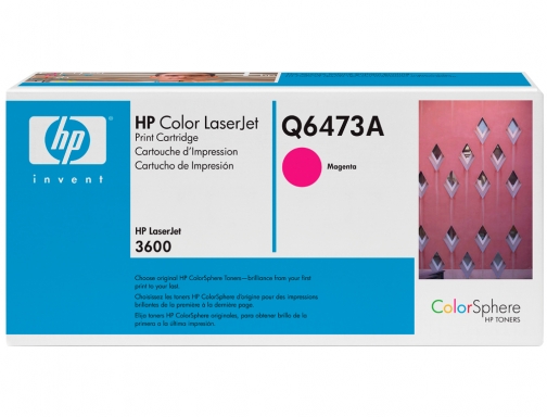 Toner HP Laserjet color 3600 magenta mas de 4.000 pag Q6473A, imagen 2 mini