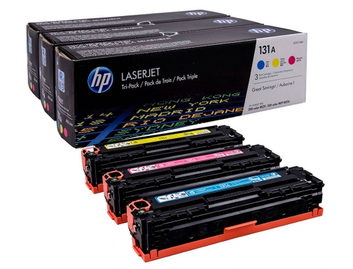 Toner HP n 131a pack 3toner cian magenta amarillo U0SL1AM, imagen 4 mini