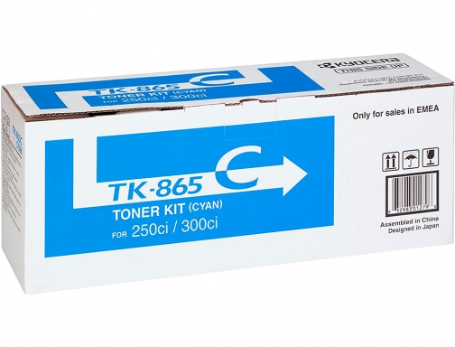 Toner Kyocera mita copiadora cian taskalfa 200ci 300ci tk865c 12.000 paginas 1T02JZCEU0, imagen 2 mini