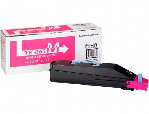 Toner Kyocera mita copiadora taskalfa 250ci 300ci magenta tk865m 12.000 paginas 1T02JZBEU0, imagen 4 mini