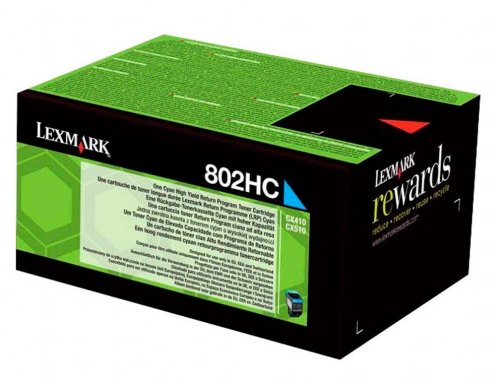 Toner laser Lexmark 80C2HCE cian 3000 paginas, imagen 2 mini