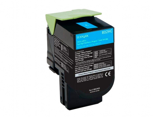 Toner laser Lexmark 80C2HCE cian 3000 paginas, imagen 3 mini