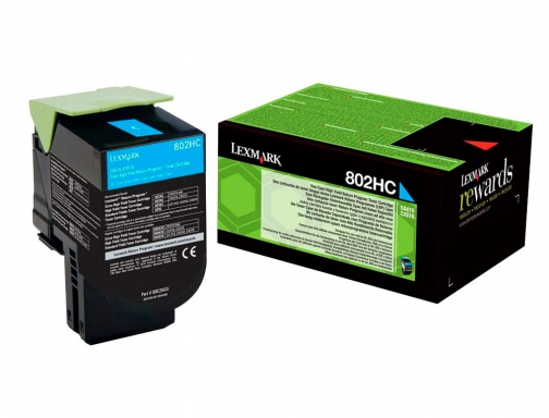 Toner laser Lexmark 80C2HCE cian 3000 paginas, imagen 4 mini