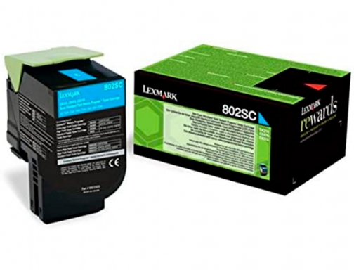 Toner laser Lexmark 80C2SCE cian 2000 paginas, imagen 3 mini