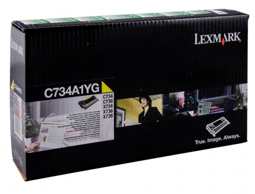 Toner laser Lexmark c734 amarillo 6000 paginas C734A1YG, imagen 2 mini