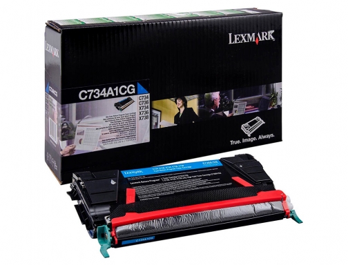 Toner laser Lexmark c734 cian 6000 paginas C734A1CG, imagen 4 mini