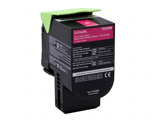 Toner Lexmark laser 702hme cs310dn cs410 dn magenta 3000 paginas 70C2HME, imagen 3 mini