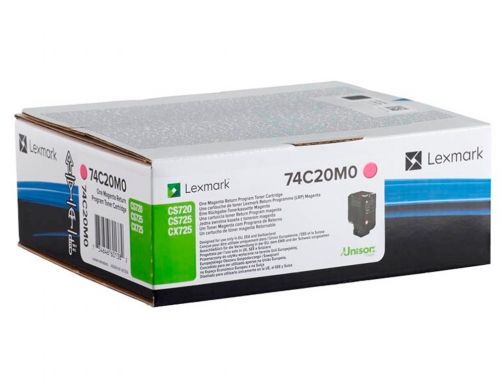 Toner Lexmark laser 74C20M0 cx725de cs720de cs725de magenta 3000 paginas, imagen 2 mini