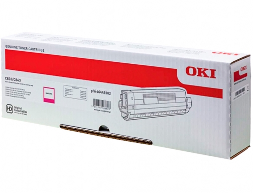 Toner Oki laser 46443102 c833 c843 magenta 10000 paginas HP, imagen 2 mini