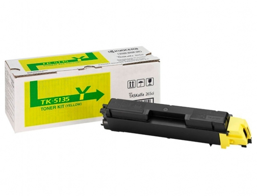 Toner tk5135y Kyocera mita taskalfa 265ci toner amarillo 1T02PAANL0, imagen 4 mini