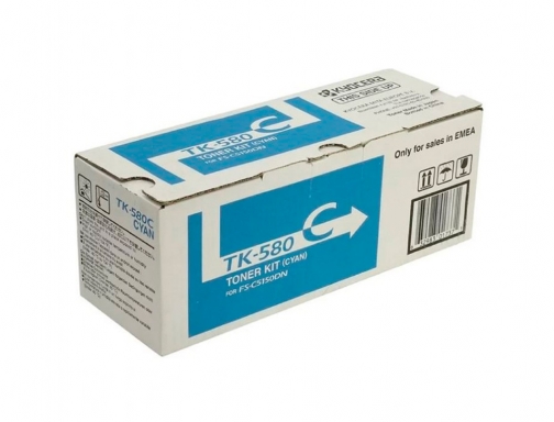 Toner tk580c Kyocera mita fsc5150dn p6021cdn cian 1T02KTCNL0, imagen 2 mini