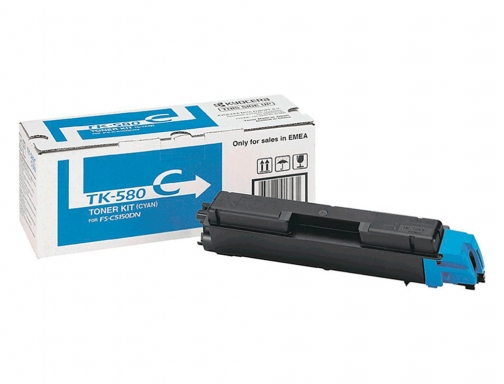 Toner tk580c Kyocera mita fsc5150dn p6021cdn cian 1T02KTCNL0, imagen 4 mini