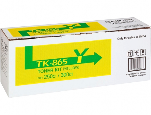 Toner tk865y Kyocera mita copiadora amarillo taskalfa 200ci 300ci 12.000 paginas 1T02JZAEU0, imagen 2 mini