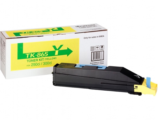 Toner tk865y Kyocera mita copiadora amarillo taskalfa 200ci 300ci 12.000 paginas 1T02JZAEU0, imagen 4 mini