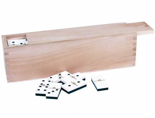 Domino master profesional 9 9 caja madera Blanca 354M, imagen 2 mini