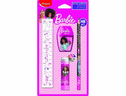 Mini set papeleria Maped barbie 4 piezas 981867, imagen 3 mini