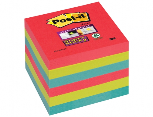 Bloc de notas adhesivas quita y pon Postit super sticky 76x76 mm 70005253458 , surtidos, imagen 2 mini