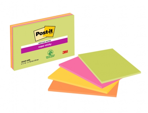 Bloc de notas adhesivas quita y pon Postit super sticky 152x101 mm 70005253342 , surtidos, imagen 3 mini