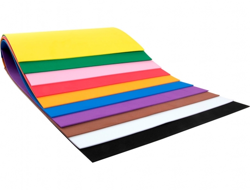 Bloc trabajos manuales Liderpapel goma eva 240x315mm 10 hojas colores surtidos 43368, imagen 5 mini