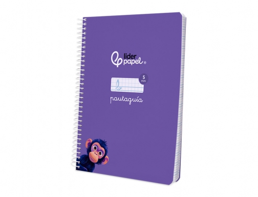 Cuaderno espiral Liderpapel Din A5 pautaguia tapa blanda 40h 75gr cuadro pautado 171736, imagen 5 mini