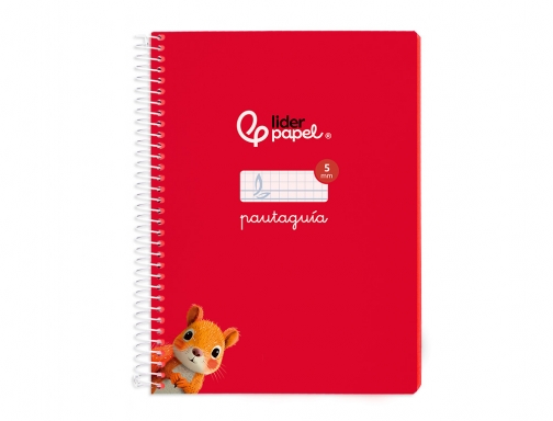 Cuaderno espiral Liderpapel Din A5 pautaguia tapa blanda 40h 75 gr cuadro 171738, imagen 3 mini