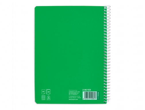 Cuaderno espiral Liderpapel Din A5 pautaguia tapa blanda 40 h 75 gr 171739, imagen 4 mini