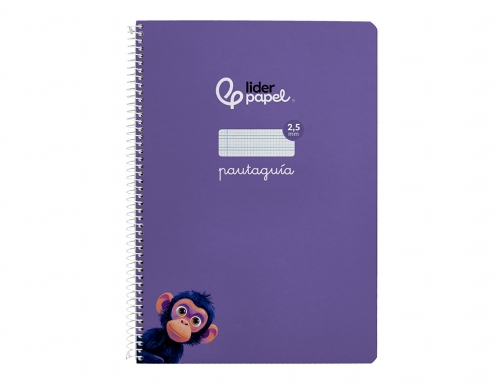 Cuaderno espiral Liderpapel Din A4 pautaguia tapa dura 80h 90 gr cuadro 171784, imagen 3 mini