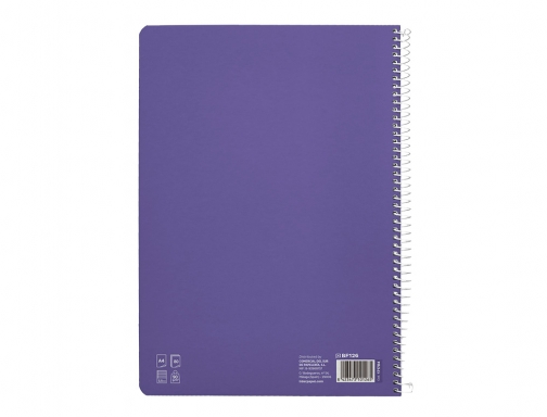 Cuaderno espiral Liderpapel Din A4 pautaguia tapa dura 80h 90 gr cuadro 171784, imagen 4 mini