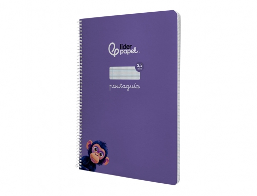 Cuaderno espiral Liderpapel Din A4 pautaguia tapa dura 80h 90 gr cuadro 171784, imagen 5 mini