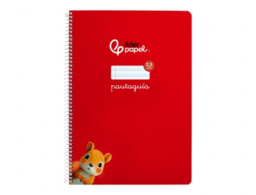 Cuaderno espiral Liderpapel Din A4 pautaguia tapa dura 80h 90 gr cuadro 171786, imagen 3 mini