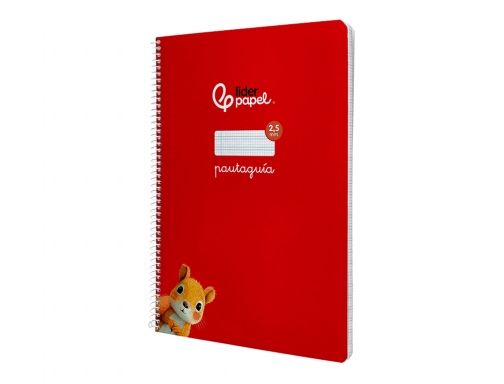 Cuaderno espiral Liderpapel Din A4 pautaguia tapa dura 80h 90 gr cuadro 171786, imagen 5 mini