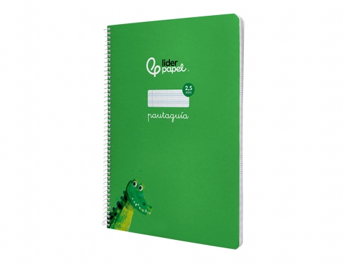 Cuaderno espiral Liderpapel Din A4 pautaguia tapa dura 80h 90 gr cuadro 171787, imagen 5 mini