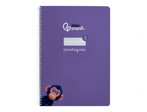 Cuaderno espiral Liderpapel Din A4 pautaguia tapa dura 80h 90 gr cuadro 171790, imagen 3 mini