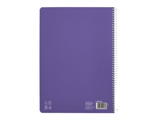 Cuaderno espiral Liderpapel Din A4 pautaguia tapa dura 80h 90 gr cuadro 171790, imagen 4 mini