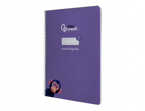 Cuaderno espiral Liderpapel Din A4 pautaguia tapa dura 80h 90 gr cuadro 171790, imagen 5 mini